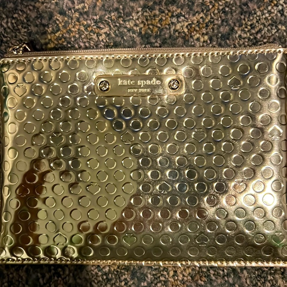 Gold Kate Spade Clutch